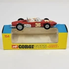 Vintage 1970 Mettoy Corgi Toys, #154 Ferrari Formula 1, Pre-Owned in Box (M#131)
