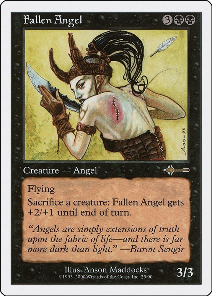 2000 Magic: The Gathering: Beatdown Box Set - Fallen Angel (#25, R, Near Mint)