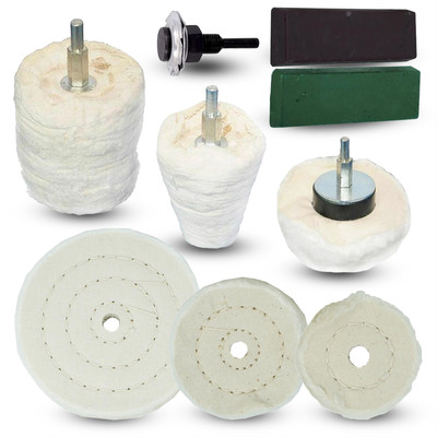 Zylinder Poliermop Set Polierpad DomeMop Radbohrer Set für Autopolierer