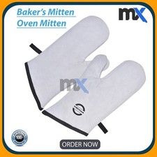 Professional Bakers Oven Gloves Heavy Duty Heat Resistant Split Leather Mitten