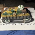 Vintage 1930's Marx Tin Litho St. Louis Sparkling Climbing Fighting Army Tank