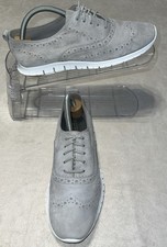 Cole Haan Women  s Zerogrand Gray Suede Lace Up Wingtip Oxford Size 7B