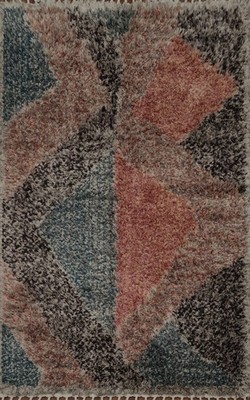 Captivating Shag Turkish Area Rug 5x8 Modern Geometric for Contemporary Spaces