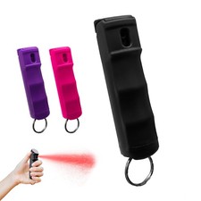 Fliptop Hardshell Pepper Spray, 12ft Range, UV Dye Identifier, Police Strengt...