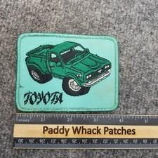 Vintage Toyota Truck Patch Green Car Auto 70s 80s Offroad Pickup Camping Stained