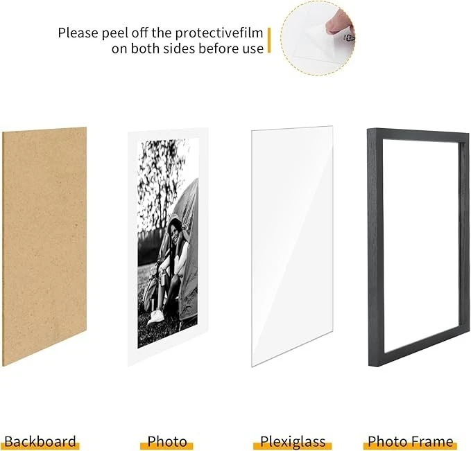 Moldura de madeira de carvalho preto 20X30 pol - Leve. - Imagem 3 de 3