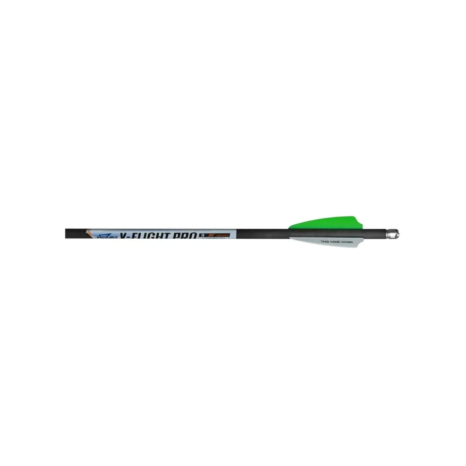 EXCALIBUR V-Flight Pro 18" Carbon Fiber Arrows w/ Rhino V-Nocks 6-Pack 22VFP18-6 - Image 2 of 4