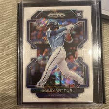 2022 White Wave Prizm Bobby Witt Jr Rookie Prizm Kansas City Royals #33 Baseball