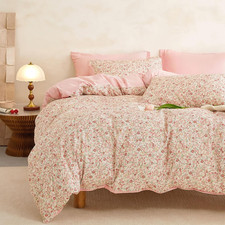 - Floral Duvet Cover Set, Cute Vintage Flower Cottagecore Aesthetic for Women Te