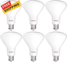 Sunco 6 Pack BR30 Light Bulbs LED, Recessed Can Bulbs, 5000k Daylight 
