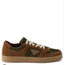 Prada Milano 2EE364 Men Brown/Green Suede Fab...