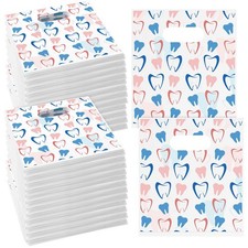 200 Pcs Dental Bags for Patients Bulk 9 x 8 Inches Plastic Dental Tooth Dental 