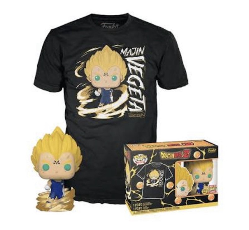 Funko Pop! & Tee Dragon Ball Z - Majin Vegeta Glow in the Dark Pop Medium Tee