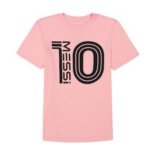 Messi Boys Athletic Soccer Jersey Graphic T-Shirt Candy Pink Size XL 14-16
