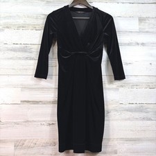 Платье BCBGMAXAZRIA Womens Black Velvet V-Neck