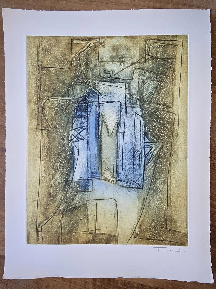 Marcel Fiorini lithographie signée crayon sur vélin gravure - Photo 1/4