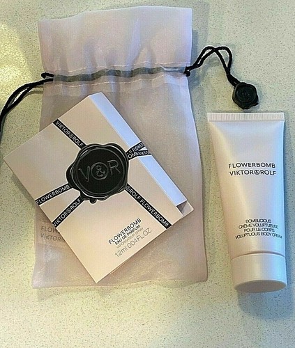 V&R VIKTOR & ROLF FLOWERBOMB 40ml 1.36fl oz BODY CREAM + 1.5ml SAMPLE IN POUCH - Picture 5 of 10