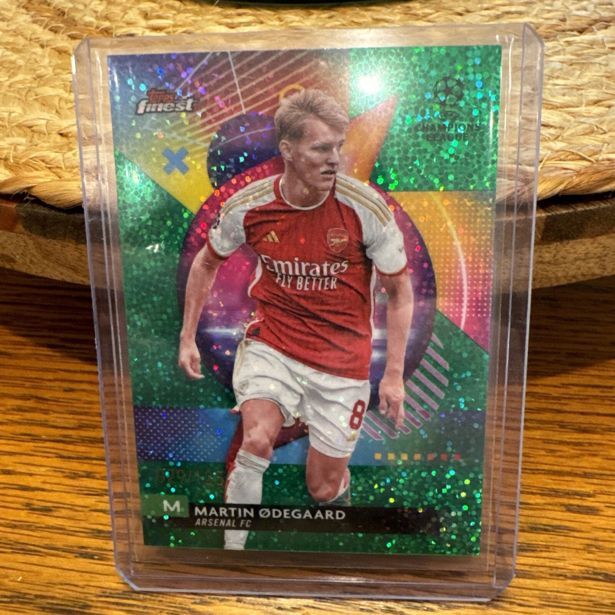 2023-24 Topps Finest Uefa Club Competitions Martin Odegaard Green 