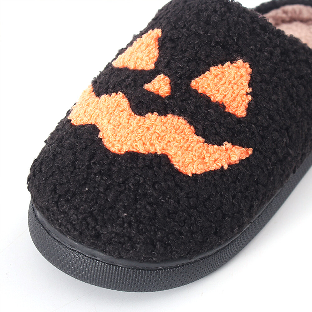 APL Halloween Zucca Peluche Pantofole Piatte Termiche Comode per Uomo