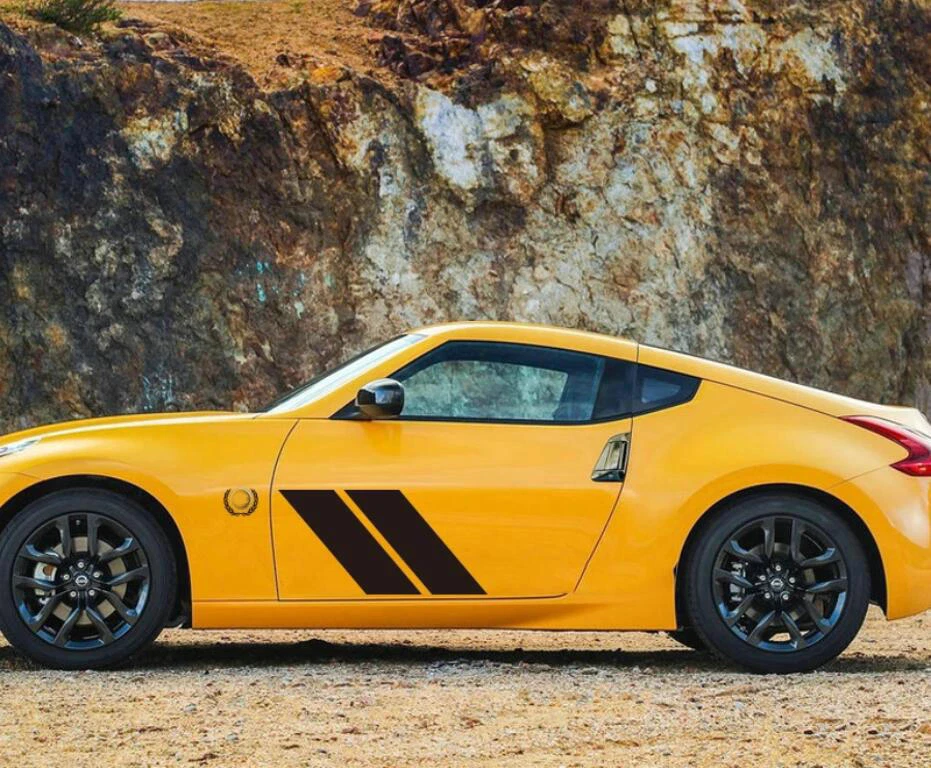 Calcomanías gráficas a rayas de vinilo para Nissan 370Z Nismo 2 PIEZAS Foto 4 de 4