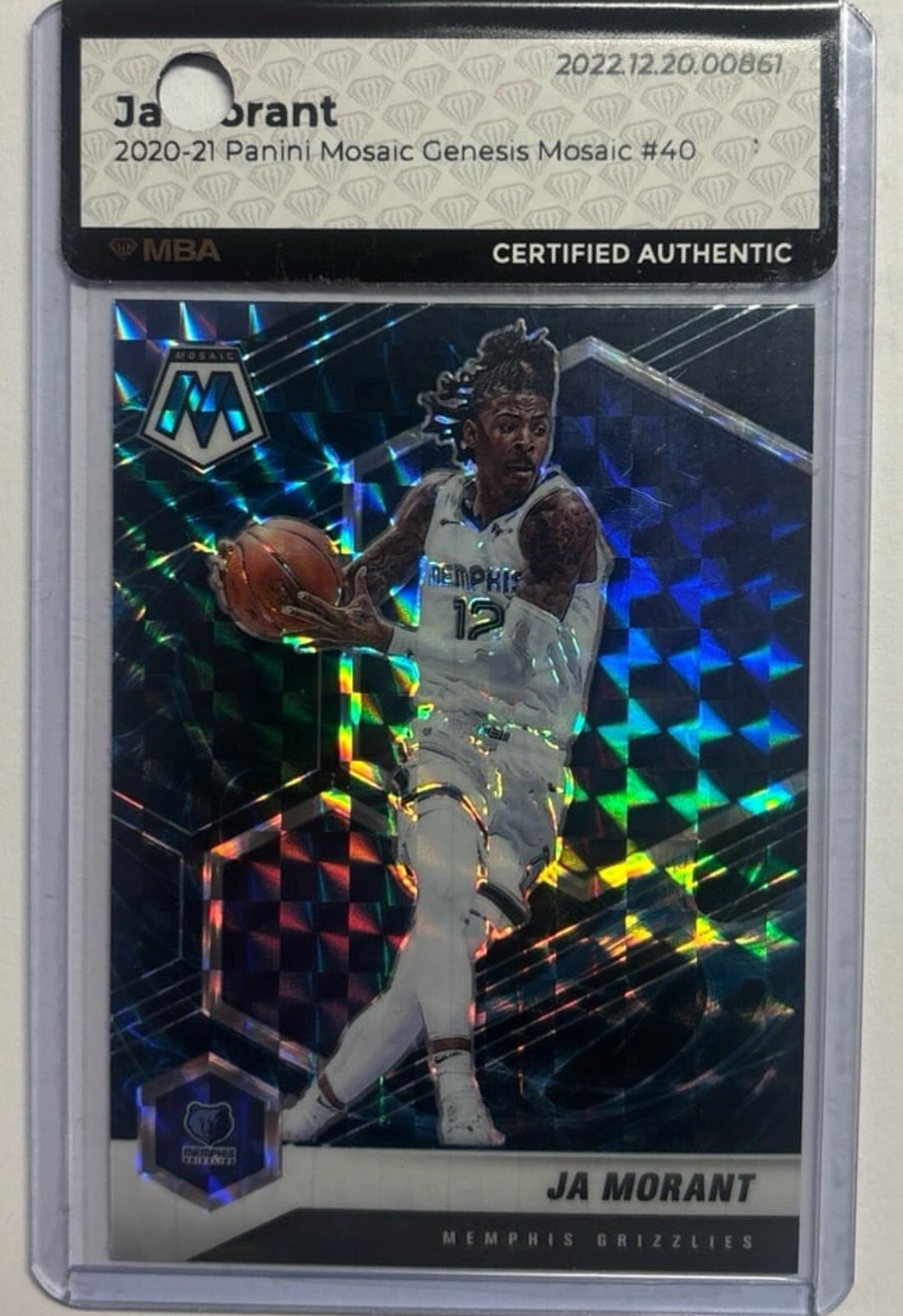 2020-21 Panini Mosaic - Mosaic Genesis Prizm #40 Ja Morant