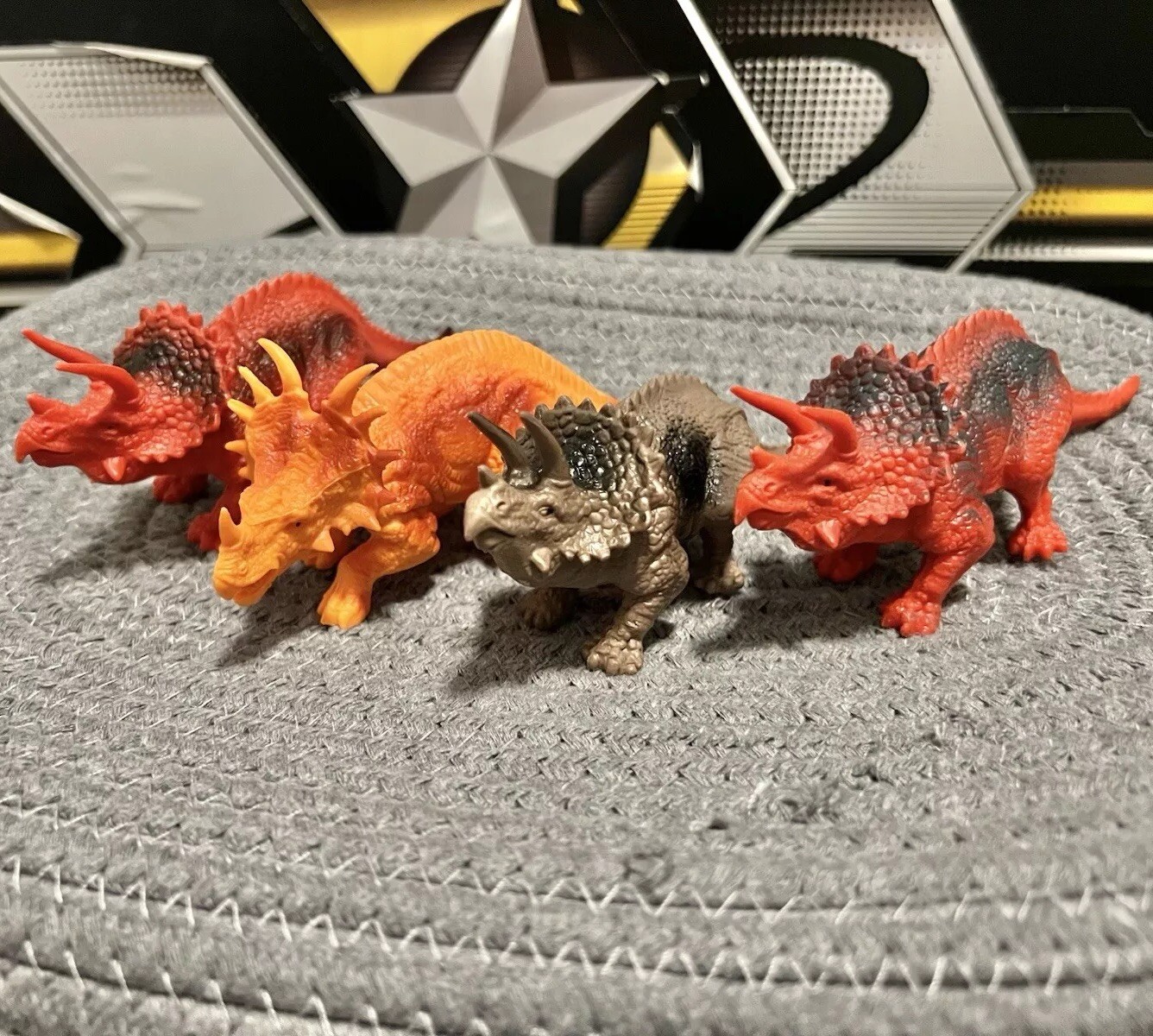 Jurassic Dinosaur Toys Lot of 4 Triceratops Action Figures