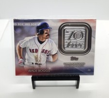 2021 Topps Update Wade Boggs 70th Anniversary Logo Patch Boston Red Sox #T70P-WB