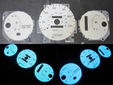 For 96-00 Honda Civic Dx At Automatic Only White Face Cluster Glow Gauges No Rpm