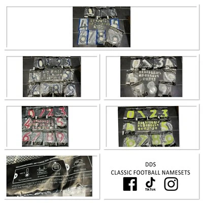 AVERY DENNISON LEXTRA SPORTING ID Avery dennison Premier League Letters Numbers player size 2019 2020 2021 2022