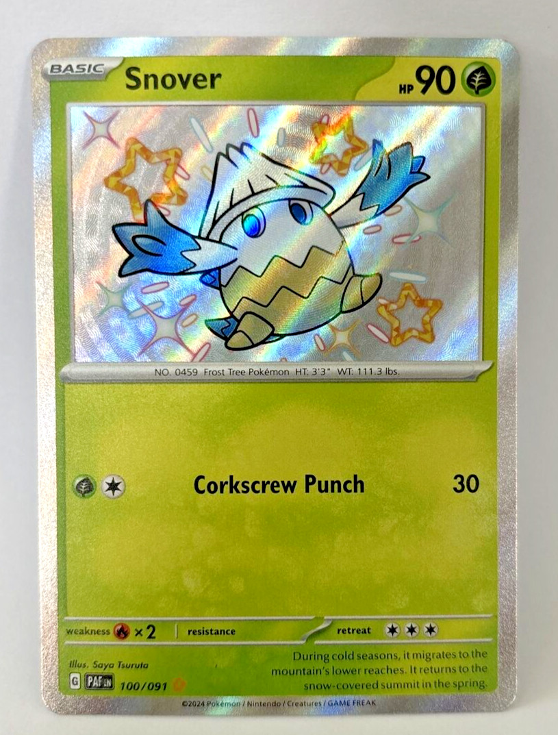 Pokemon TCG Paldean Fates - Snover 100/091 - Shiny Rare