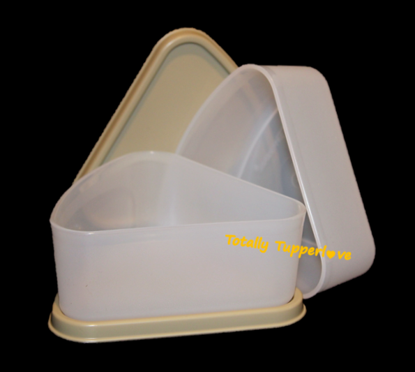 Tupperware Wedge Containers Set of 2 Keepers Rounded Triangle Keepers ...