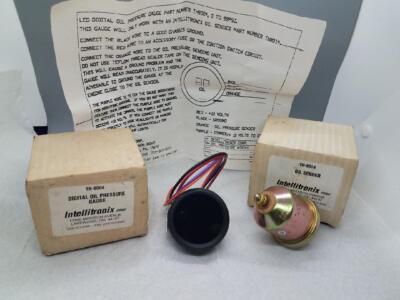 Vintage Intellitronix Digital Oil Pressure Gauge TH8004 - Red Digital Display