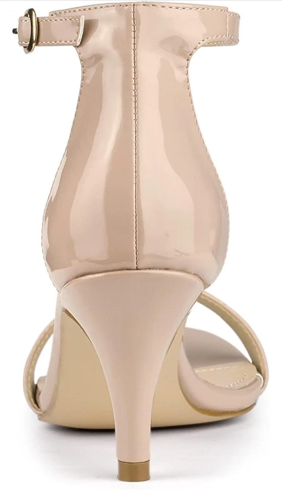 Correa de tobillo Allegra K para mujer tacón de gatito punta abierta aguja  Foto 4 de 4