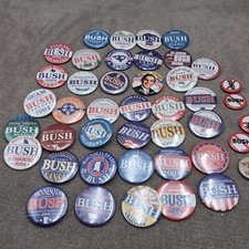 Collection Set of 43 State Pins And Others George Bush Vtg Pins 2004 Lot Bundle