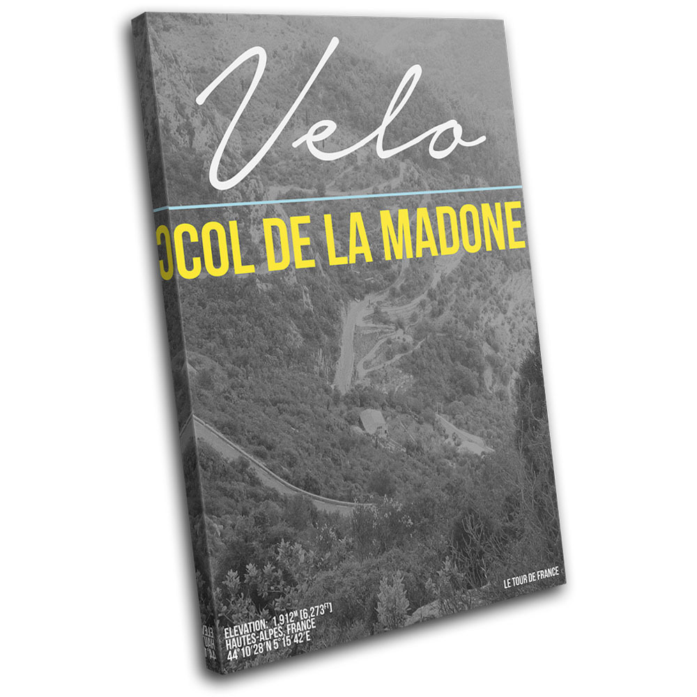Cycling Tour Mountain Bike Velo Sports SINGLE TELA parete arte foto stampa