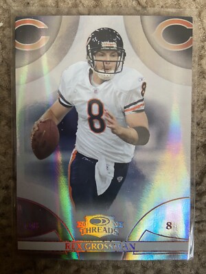 2008 Donruss Threads Century Proof Bronze Football Card #10 Rex Grossman/250