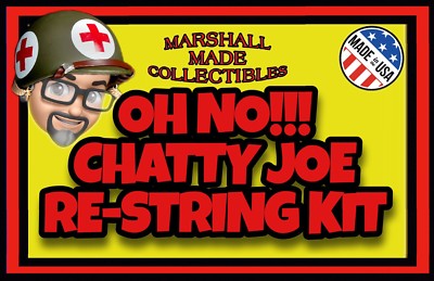 OH NO!!! CHATTY JOE RE-STRING Restring KIT Vintage PULL STRING TALKING GI JOE