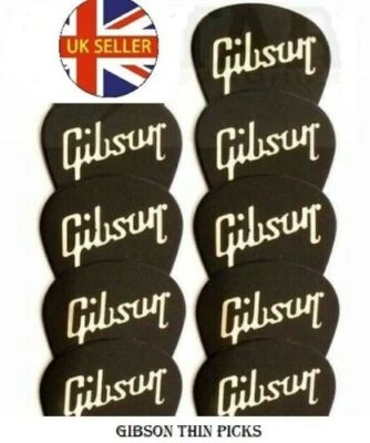 Gibson Gitarren-Plektren Gitarrenplektren 12 Mix je 4 mittel/dünn/schwer * UK Ref:0001