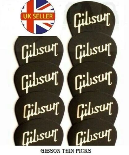 Gibson Guitar Picks Plectrums 12 Mix 4 Each Medium/Thin/Heavy*UK ref:0001