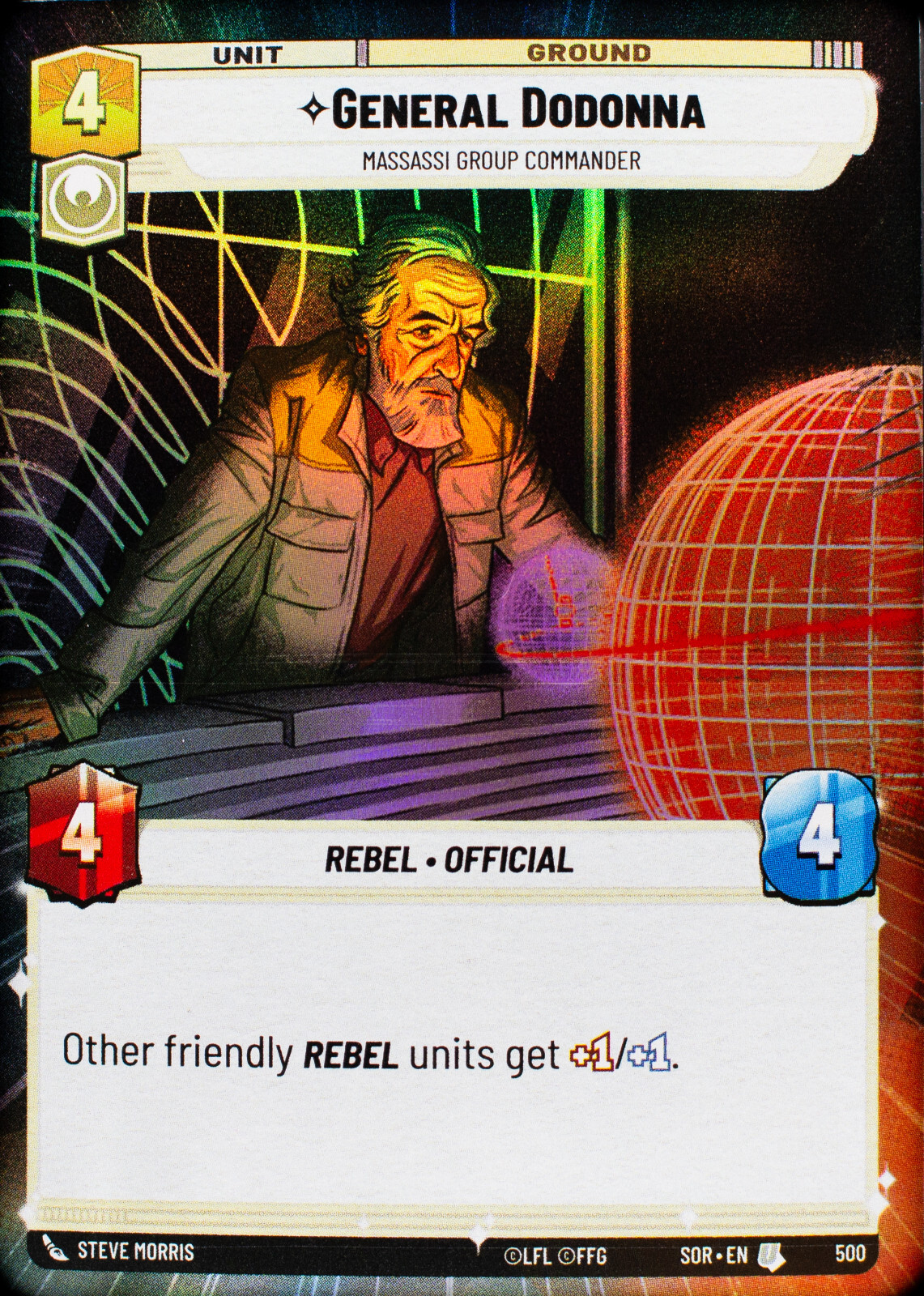 Star Wars Unlimited - General Dodonna Massassi Group Commander - Hyperspace Foil