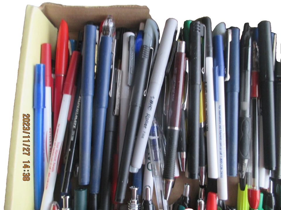 Vintage 160 Ballpoint Pens Advertisement & BIC PENTEL UNIVERSAL DRIED UP INK eBay