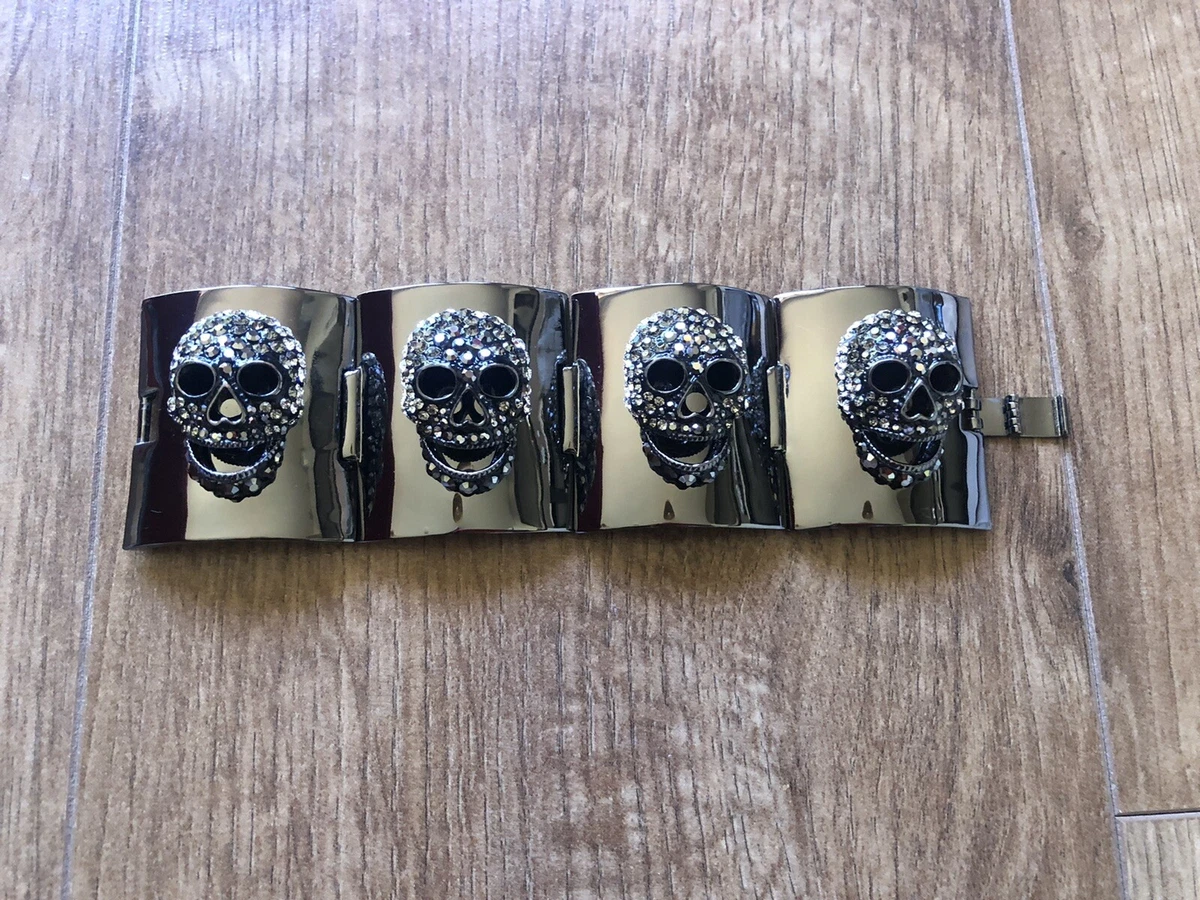 Butler and Wilson Skull Embossed Bracelet eBay