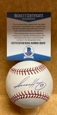 AARON HARANG REDS/METS/DODGERS SIGNED AUTOGRAPHED M.L. BASEBALL BECKETT Q61201