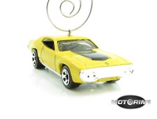 1971 '71 Plymouth GTX Yellow Car Rare Christmas Tree Ornament Diecast