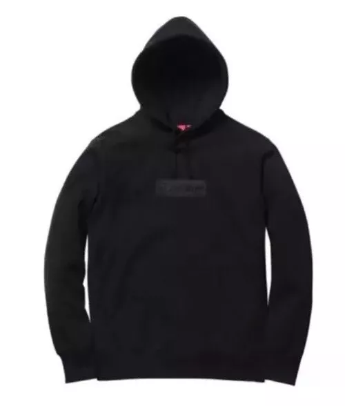 supreme hoodie black and white