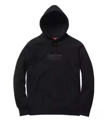 box logo hoodie black