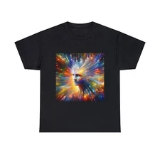 Unisex Adult T Shirt Psychedelic Color Burst Abstract Portrait Art DMT Acid Trip