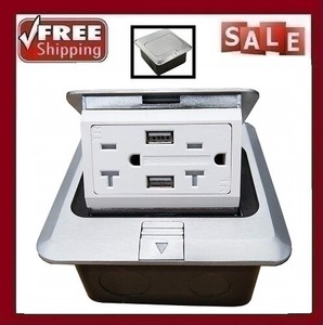 Pop Up Floor Electrical Outlet Kitchen Countertop Waterproof