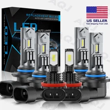 For Honda Civic 2006-2012 2013 2014 2015 LED Headlight High Low+Fog Lights Bulbs