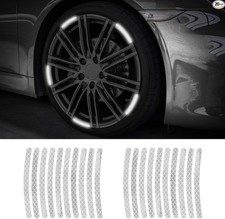 20PCS eflective Wheel Decorative Stripes, Night Safety Warning T Color: White